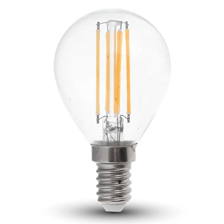 Bec e14 p45 cu filament led 6w 6400k
