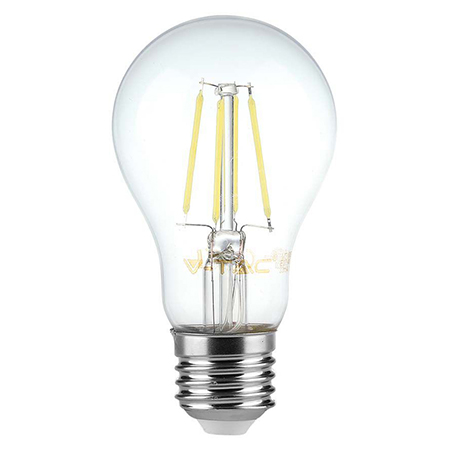 Bec e27 a60 cu filament dimabil led 8w 3000k alb cald