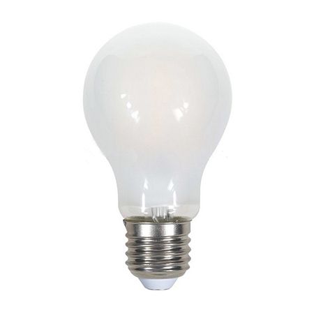 Bec led a60 e27 9w cu filament 2700k alb cald sticla mata