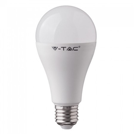 Bec led a65 cu acumulator e27 9w 6400k alb rece