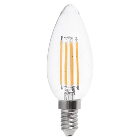 Bec led e14 6w cu filament 4000k alb neutru
