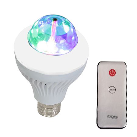 Bec led e27/230v rgb 3x1w + 15led-uri smd albe + telecomanda