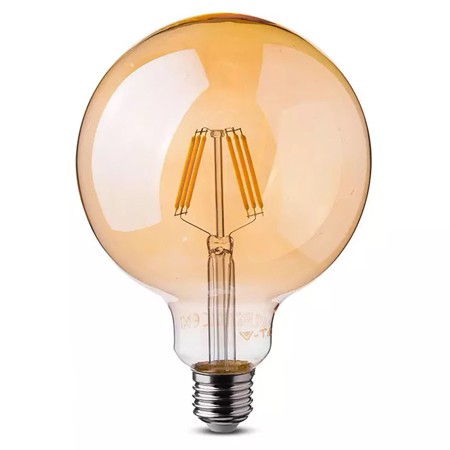 Bec led g95 e27 6w dimabil cu filament 2200k alb cald