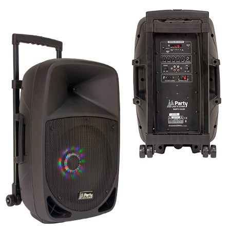 Boxa portabila iluminata led 12"/30cm 35w rms cu usb/sd/bt/fm