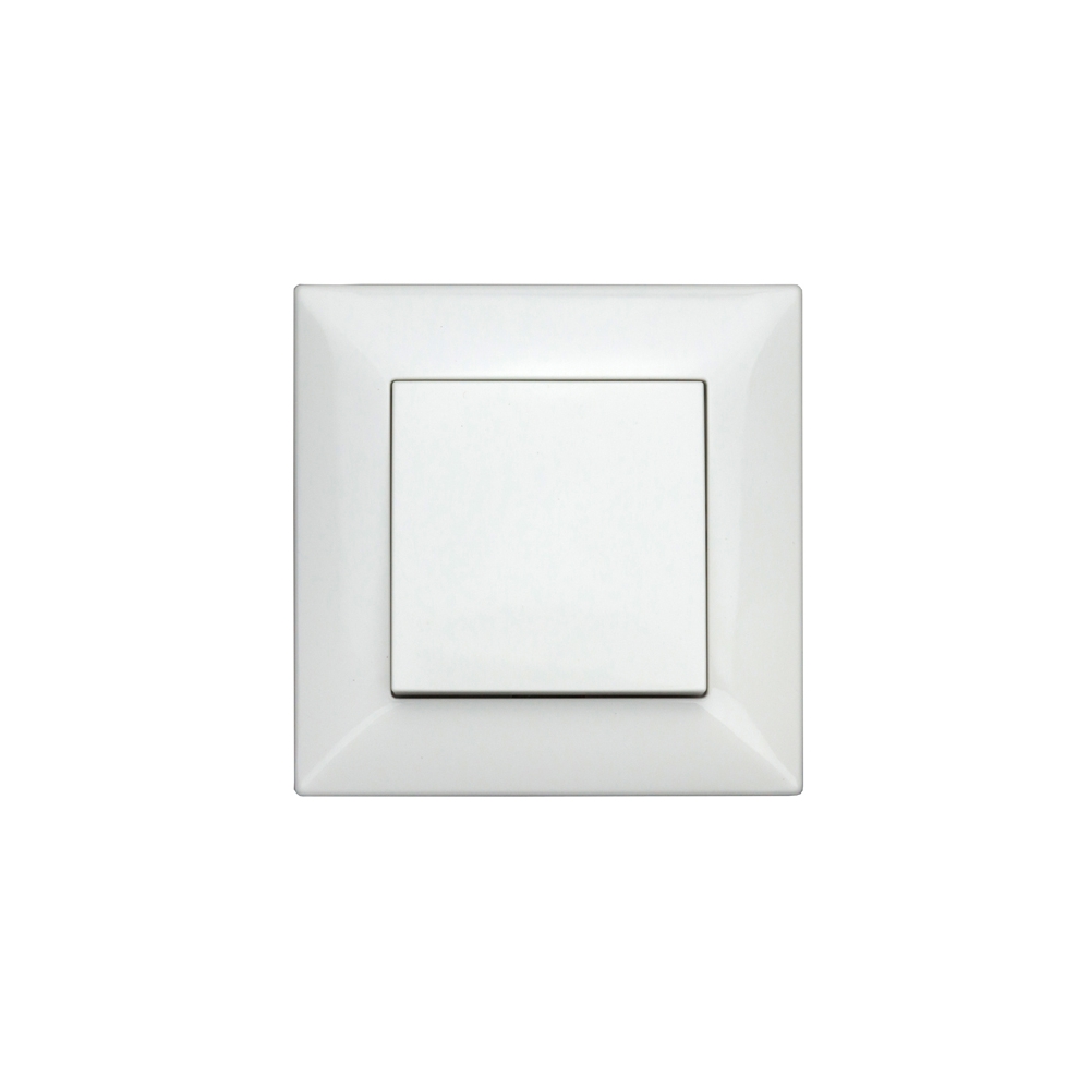 Buton cu 1ND, complet, alb, conexiune cu şurub