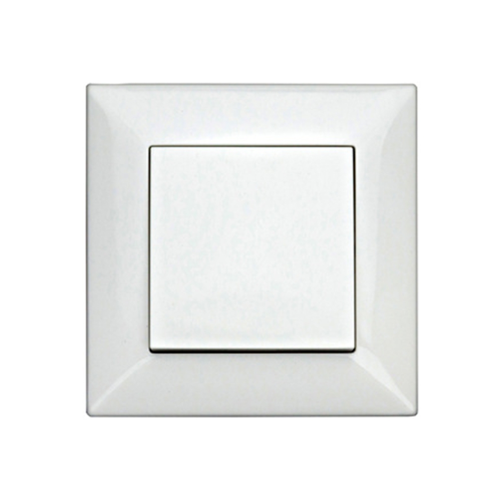 Buton cu 1ND, complet, alb, conexiune elastică