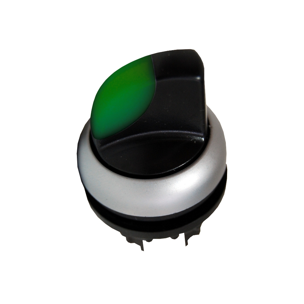 Buton selector 0-1 cu revenire verde