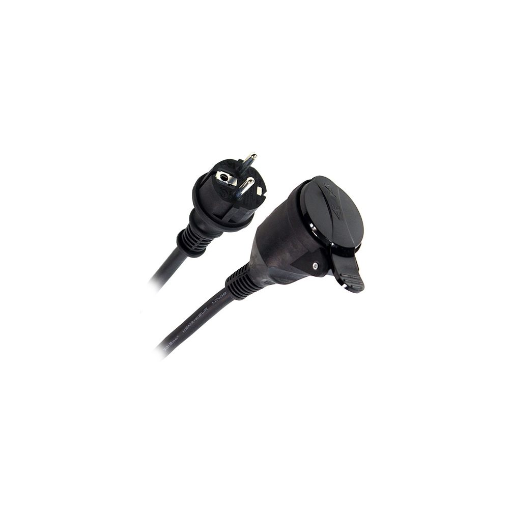 CABLU EXTENSIE(CUPLA) 10M (3GX1.5MM) IP44 - NEGRU