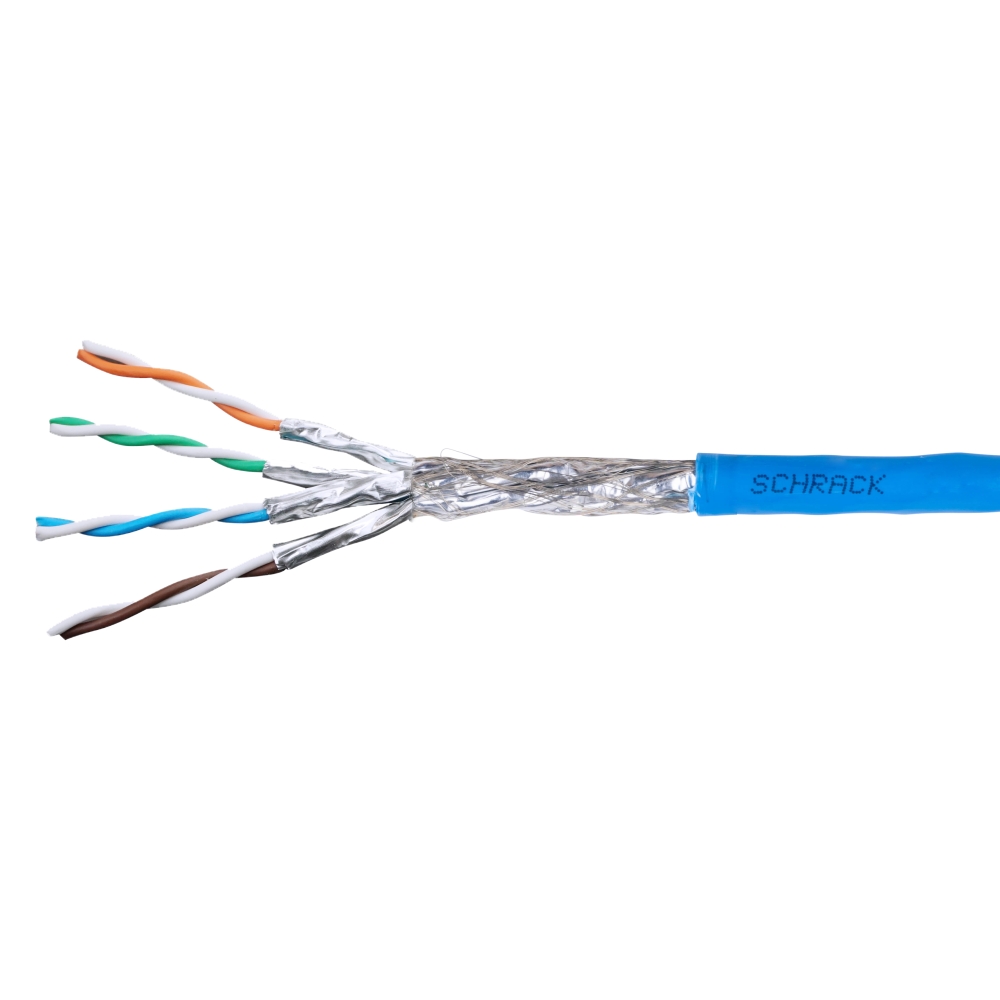 Cablu S/FTP Cat.7a,4x2xAWG22/1,1.500Mhz,LS0H-3,Dca, albastru