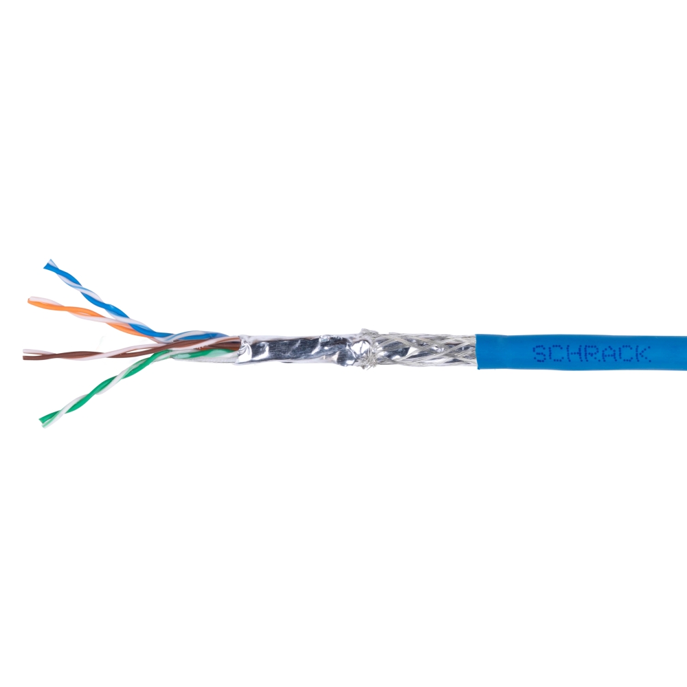 Cablu SF/UTP Cat.5e, 4x2xAWG24/1, PVC, Eca, albastru