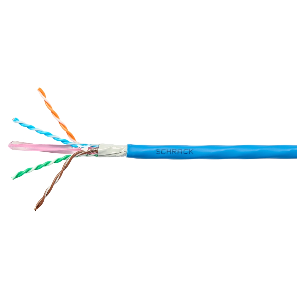 Cablu U/UTP Cat.6a, 4x2xAWG23/1, 500MHz, LS0H, Eca, albastru