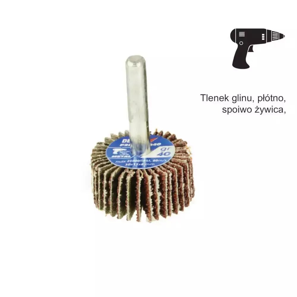 Capăt de şlefuit 30x15x6mm, gr 40