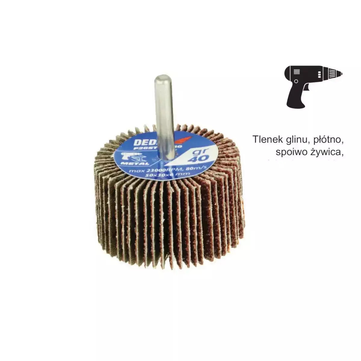 Capăt de şlefuit 50x30x6mm, gr 80