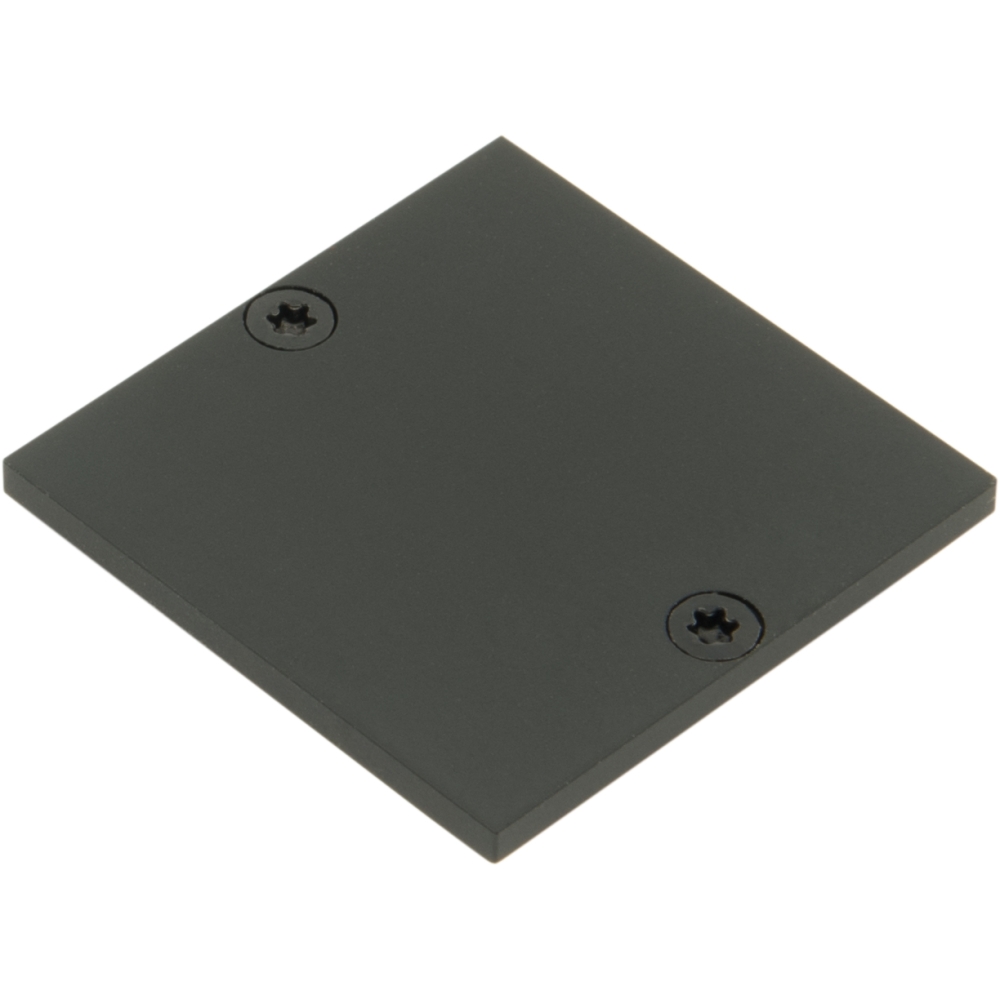 Capac de capăt profil CLR plat &icirc;nchis incl. Șuruburi negre