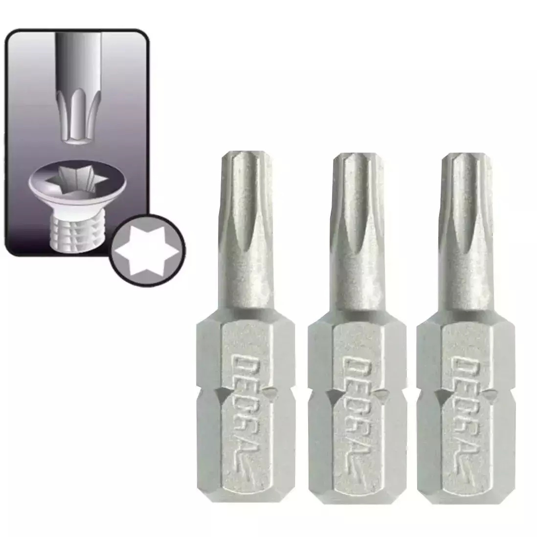 Capete de şurubelnită torx t10x25mm, 3buc blister