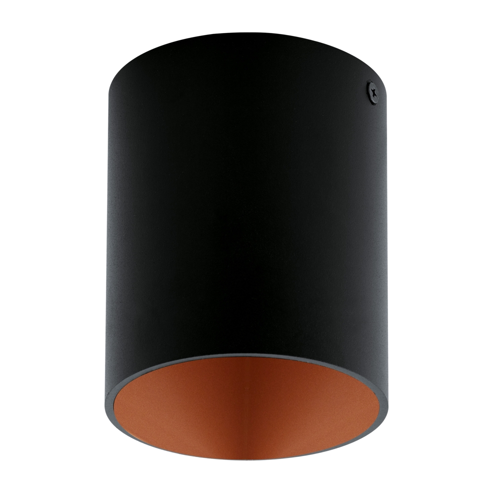 Ceiling luminaire "Polasso" round 35W black / copperIP20