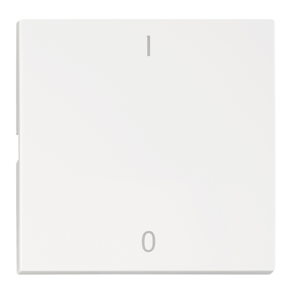 Clapetă cu simbol I/0, alb