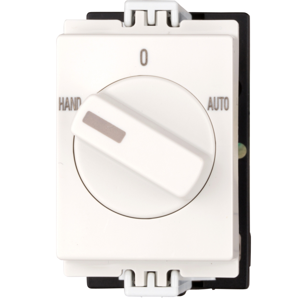Comutator HAND-0-AUTO, fixare pe șină 1p, 10A