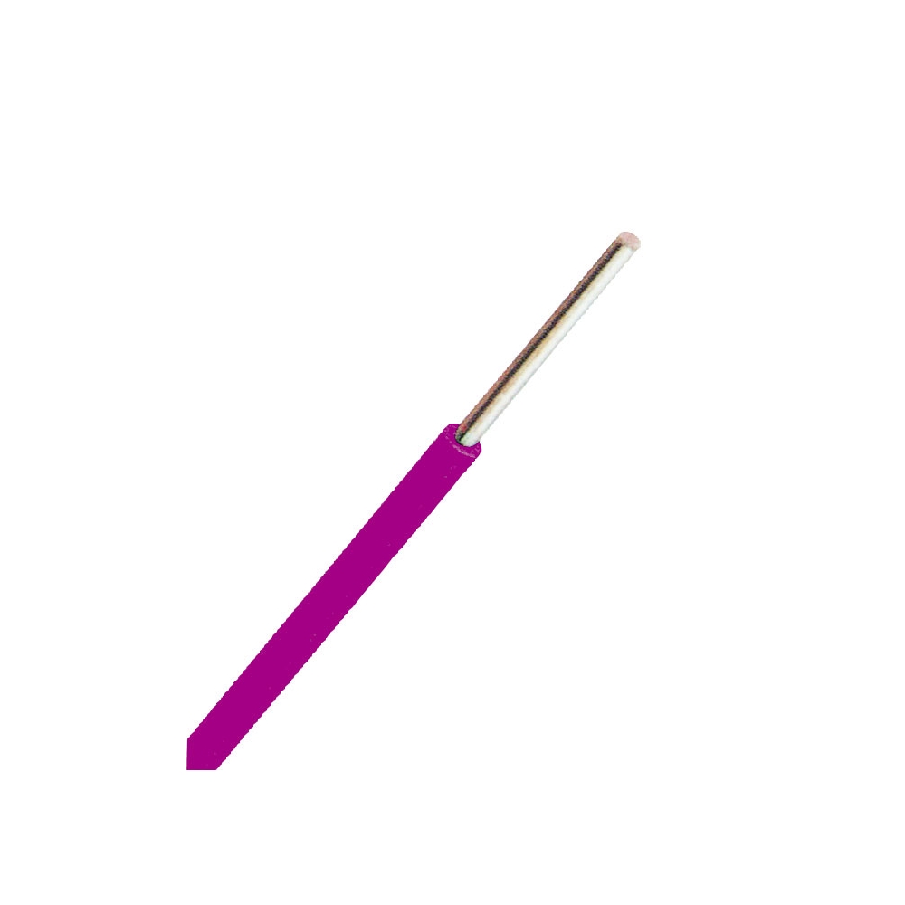 Conductor cu izolaţie din PVC H07V-U 1,5mm&sup2; violet