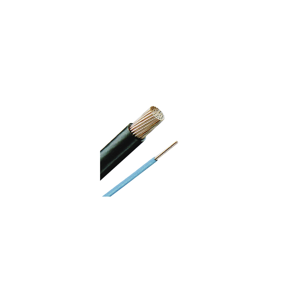 Conductor rigid cu izol. fără halogen, H07Z-U 1,5 negru