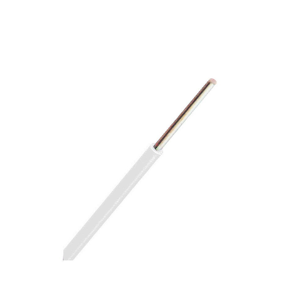 Conductor rigid cu izolaţie din PVC H05V-U 1mm&sup2; alb