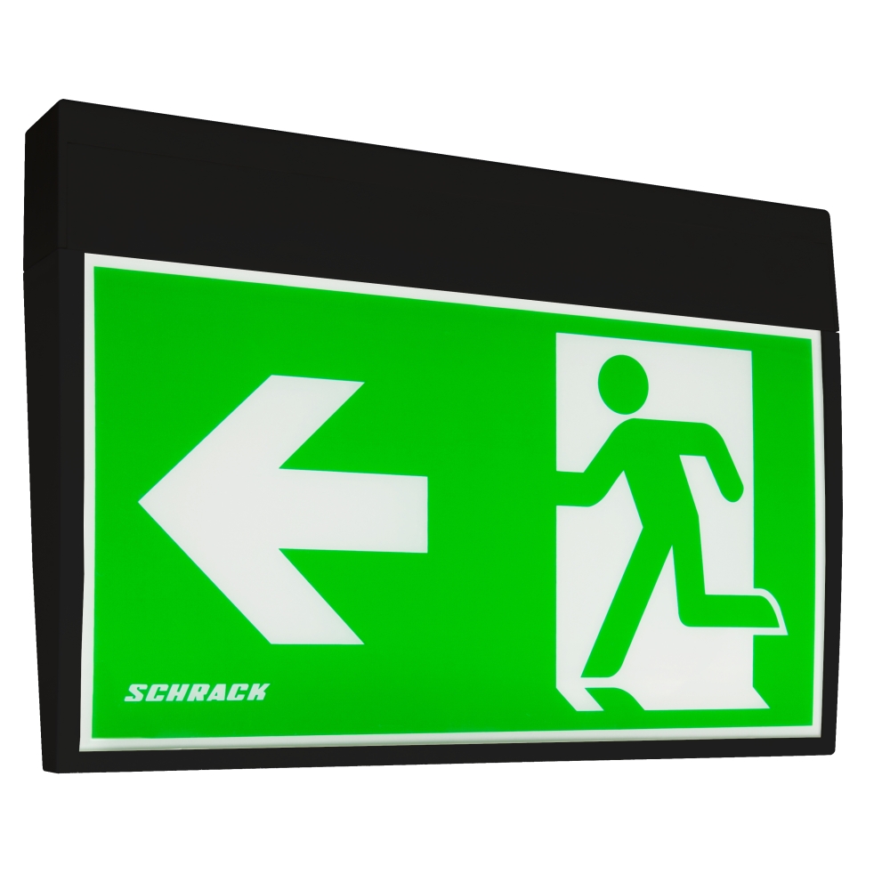 Corp de iluminat de urgență KM, 4x0,5W HP-LED, 230V, negru