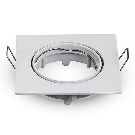 Corp spot gu10 crom patrat alb unghi reglabil