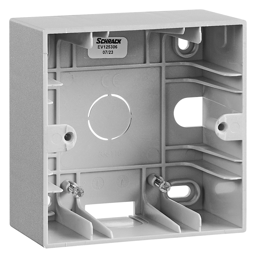 Cutie aplic 1 aparat, argintie