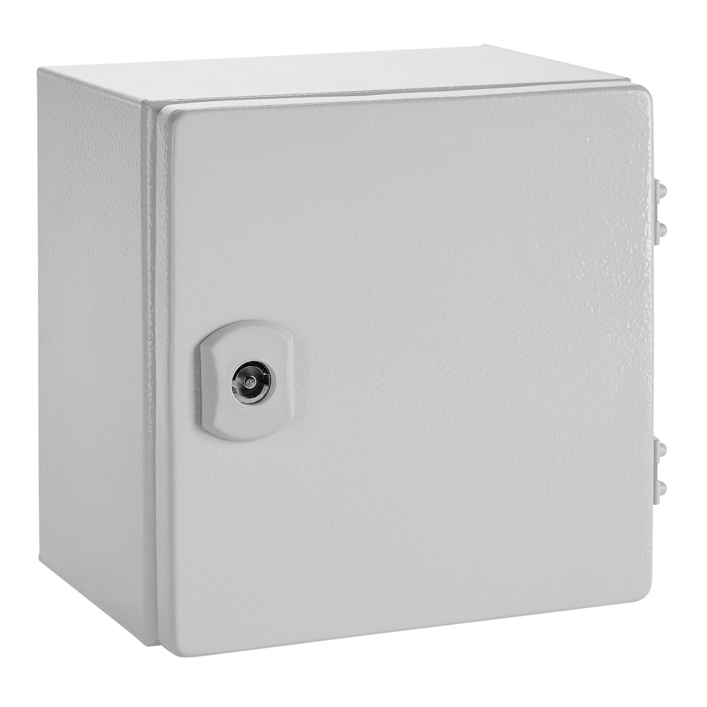 Cutie metalică+contrapanou, o uşă IP66 &Icirc;xLxA=200x200x150mm