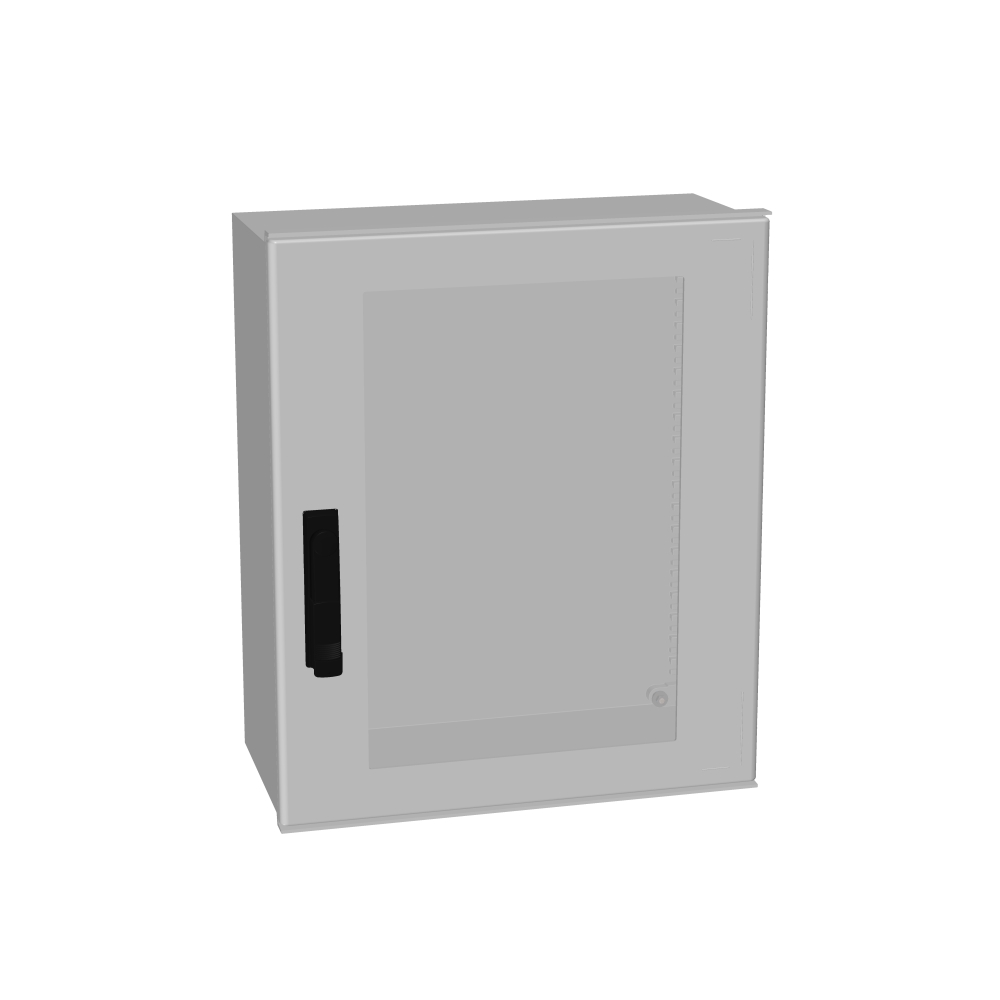 Cutie poliest.+uşă trans.+m&acirc;ner+3pct. &icirc;nchid,600x500x230mm