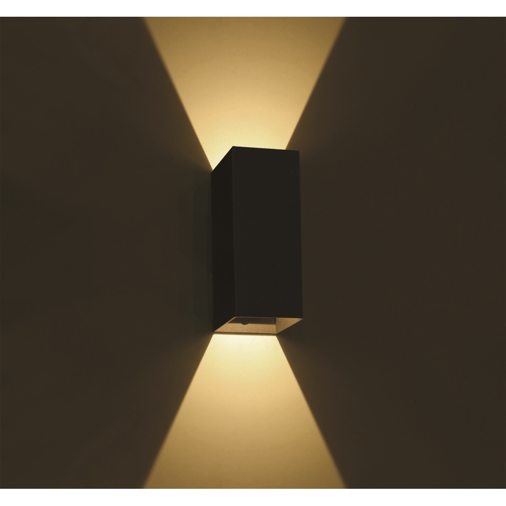 Dako I Up/Down LED 2x3W, 2x200lm, 3000K, 240V, IP54, negru