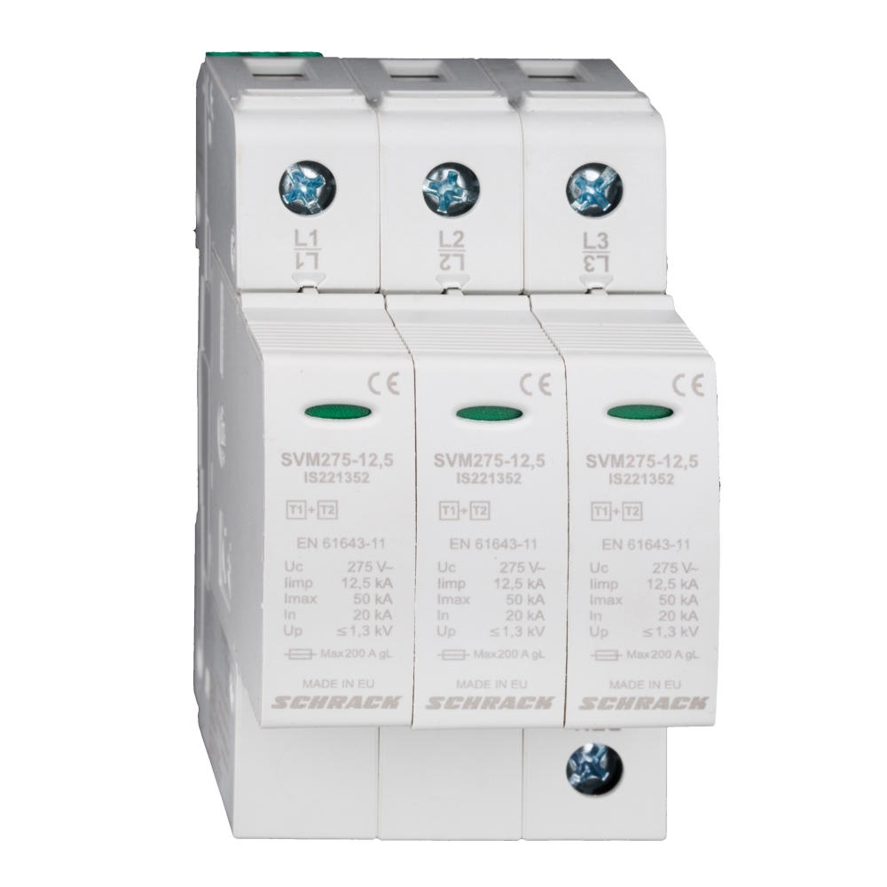Descărcător 3+0 TNC,Clasa I+II(B/C)275V,limp12,5kA+ca