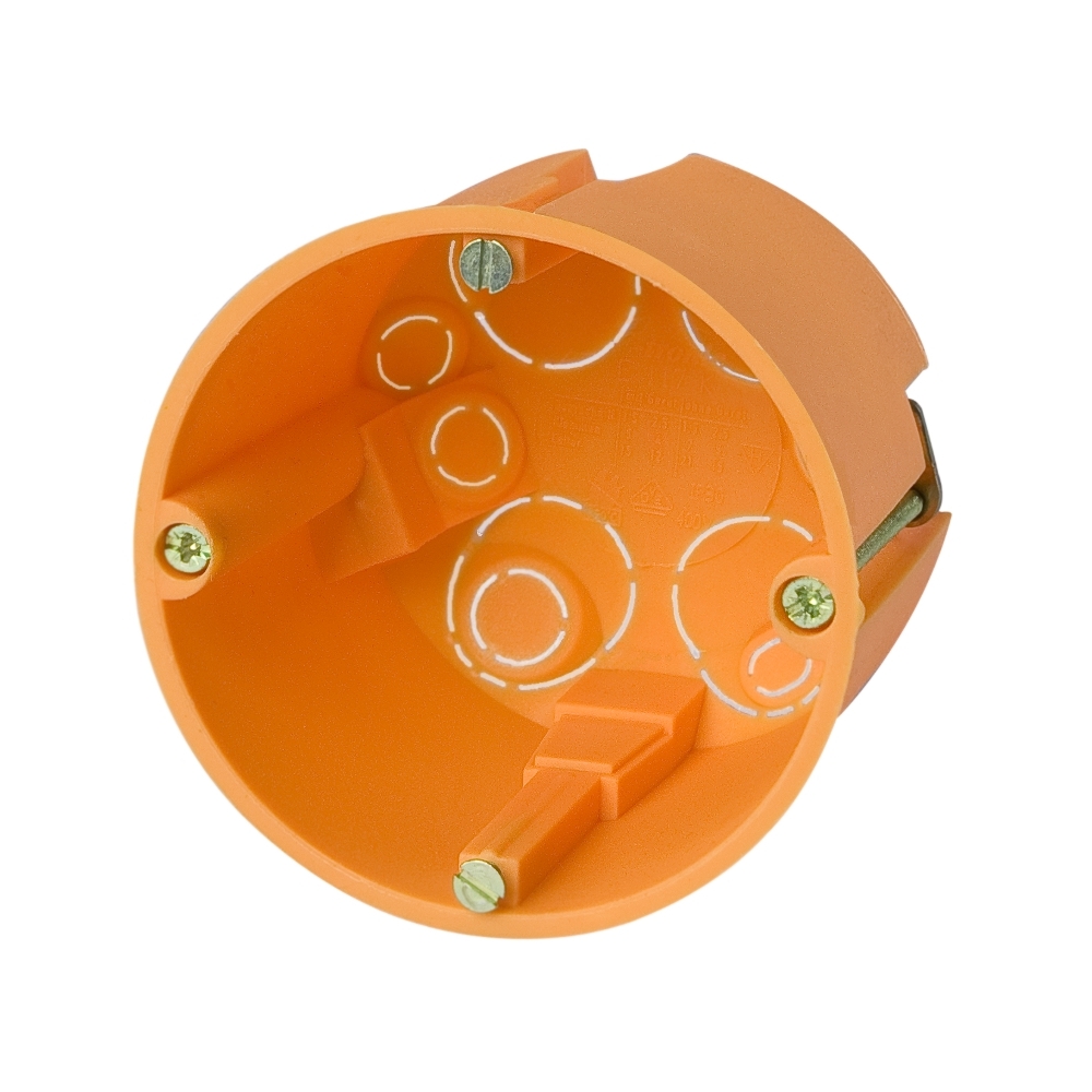 Doză aparat, rigips, D68/A61mm, portocalie, PP