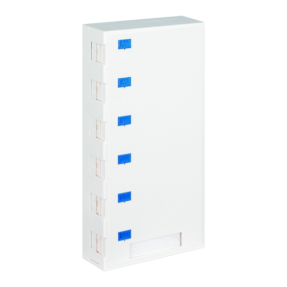 Doză PT pt. 6 module TOOLLESS LINE, 173x30x85mm, RAL9010