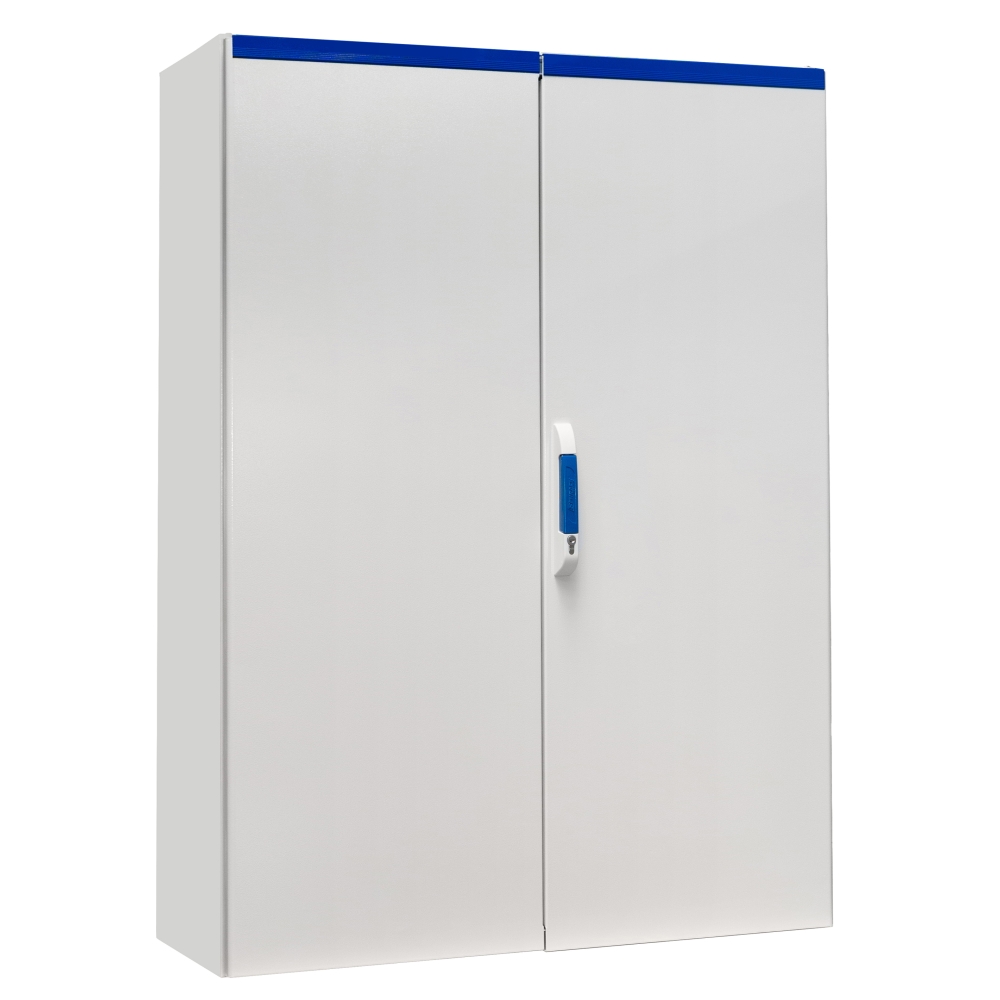 Dulap compact cu două uşi, 1600x1200x400mm, RAL 7035 IP54