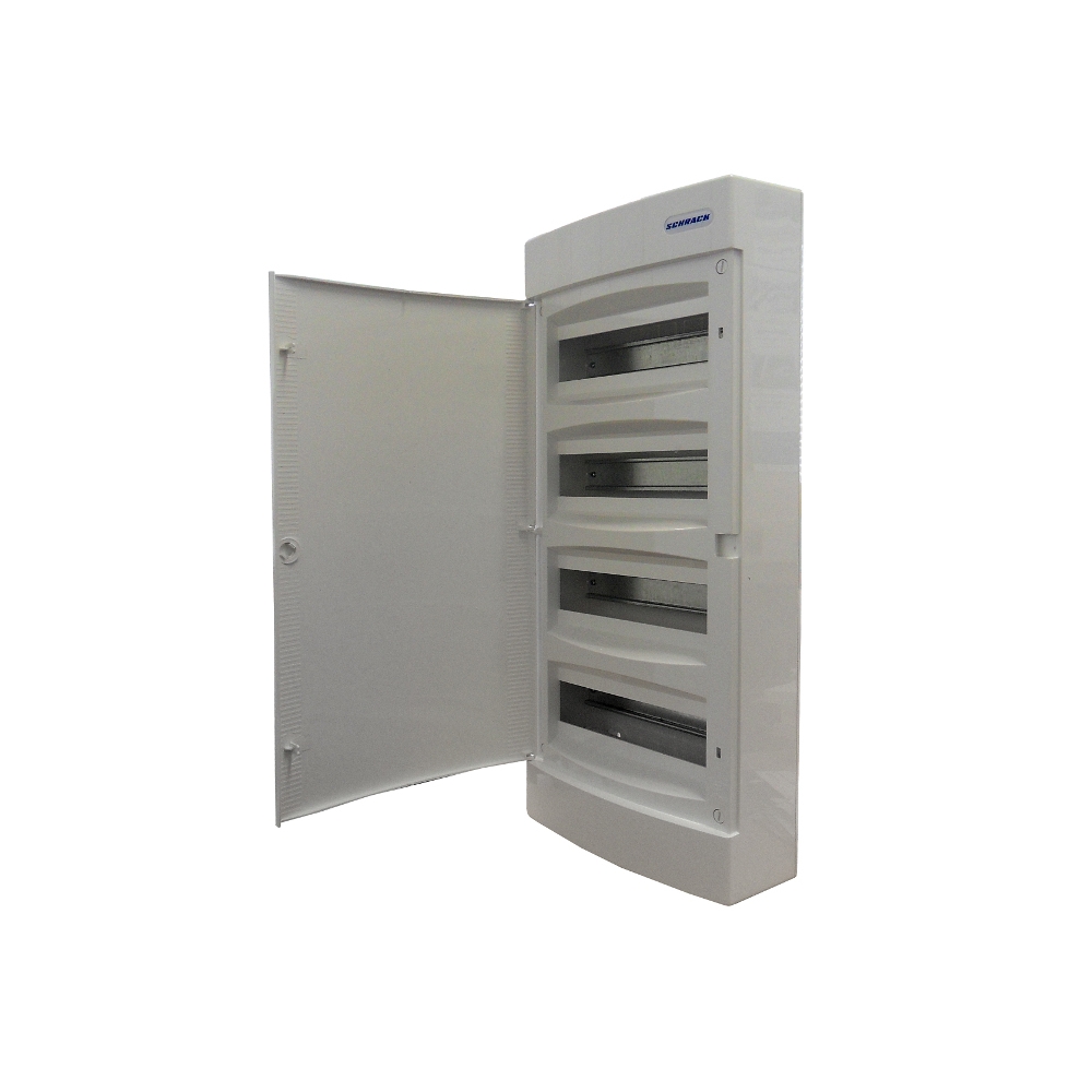 Dulap distrib. apl. 4 r&acirc;nd. 48UH, uşă din plastic alb mat