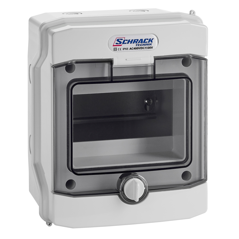 Dulap distrib. apl. IP65, 6UH pe 1 r&acirc;nd, cu uşă transparentă