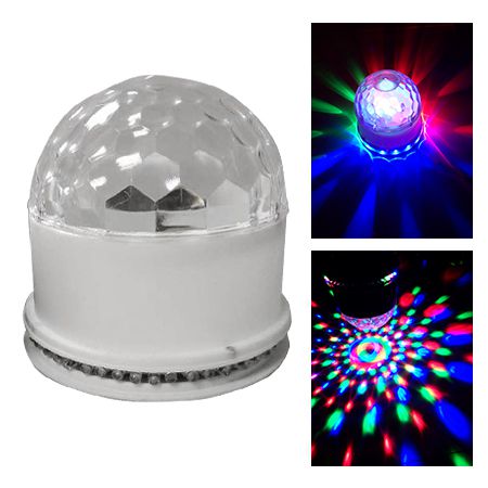 Efect ufo astro led rgb 3w cu bt si difuzor incorporat - alb