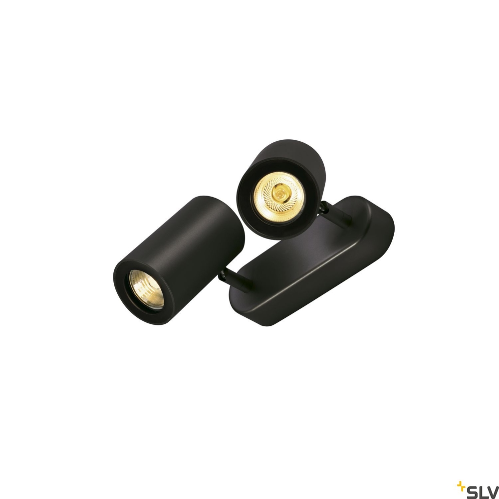 Enola_B WL&CL dublu,negru2xGU10, max.50W