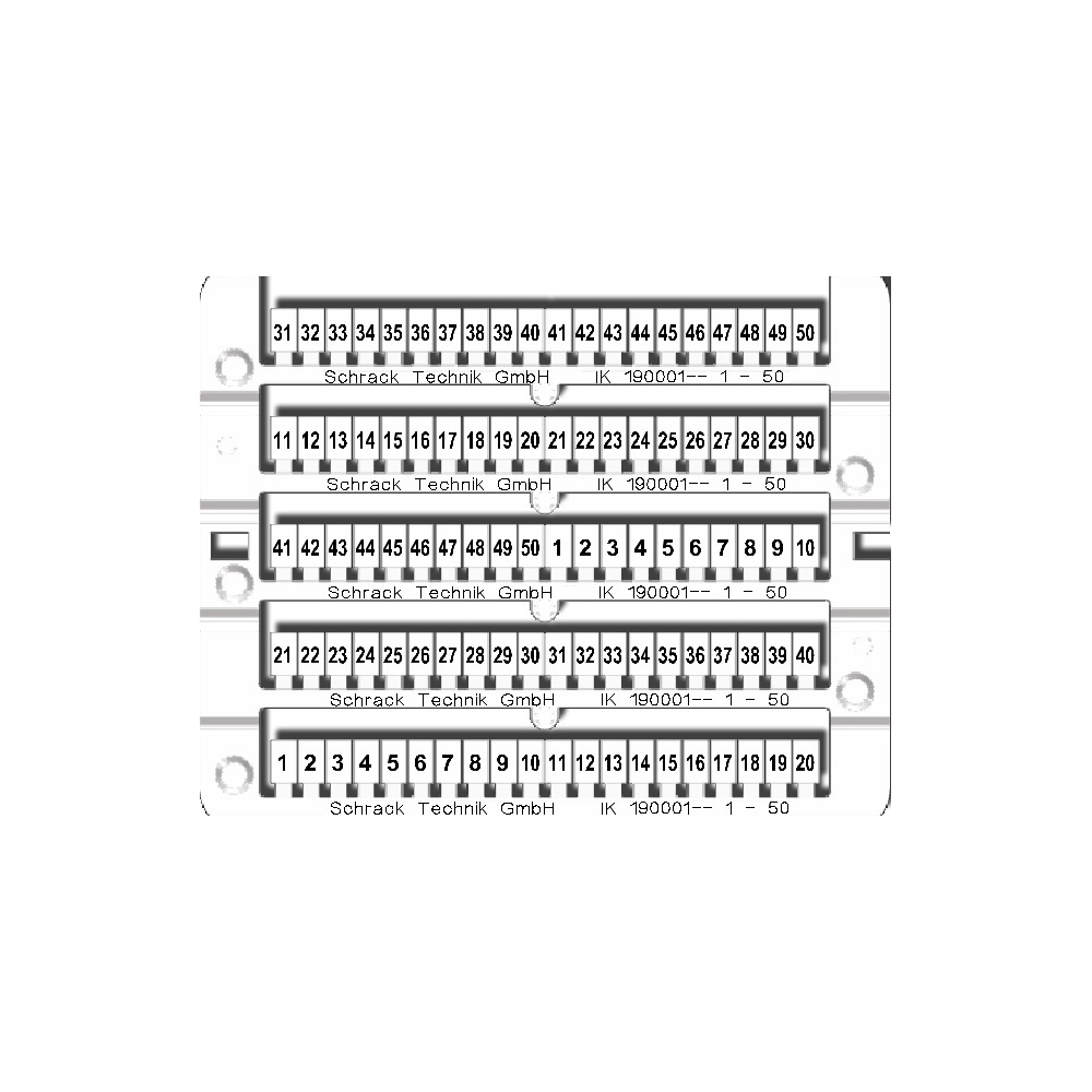 Etichete pentru cleme şir "1-50" (2x)