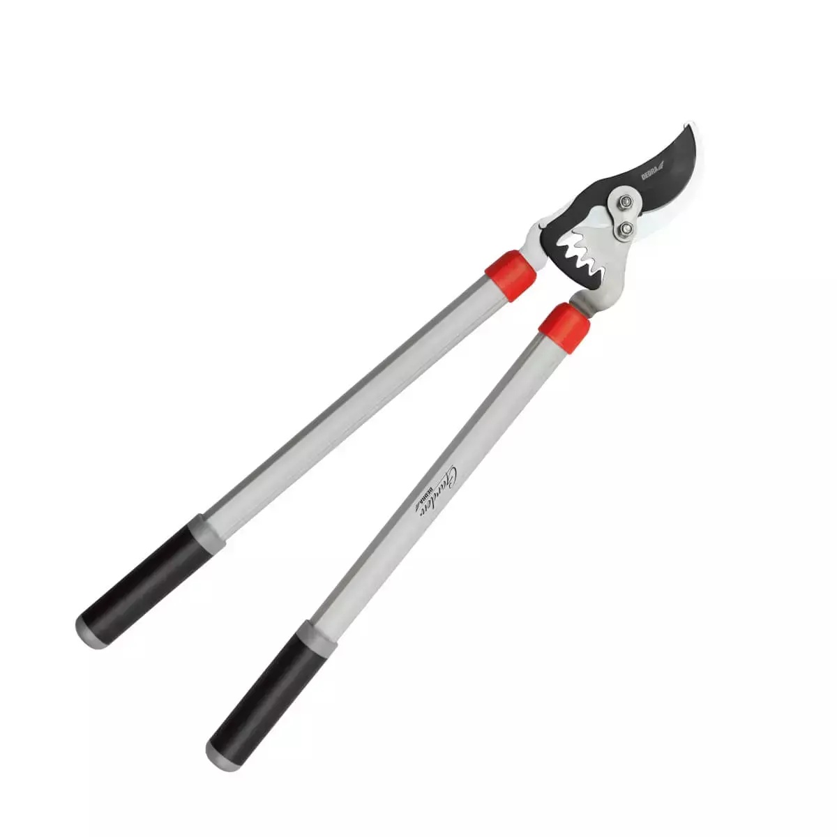 Foarfeca pentru crengi, tip by-pass, cu transmisie