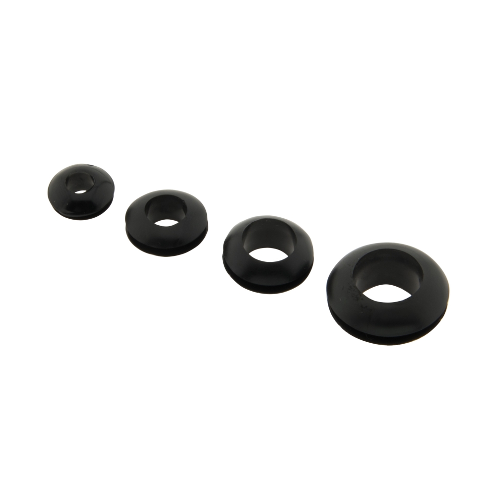 Gummi cable gland black mounting hole 14mm inside 12mm