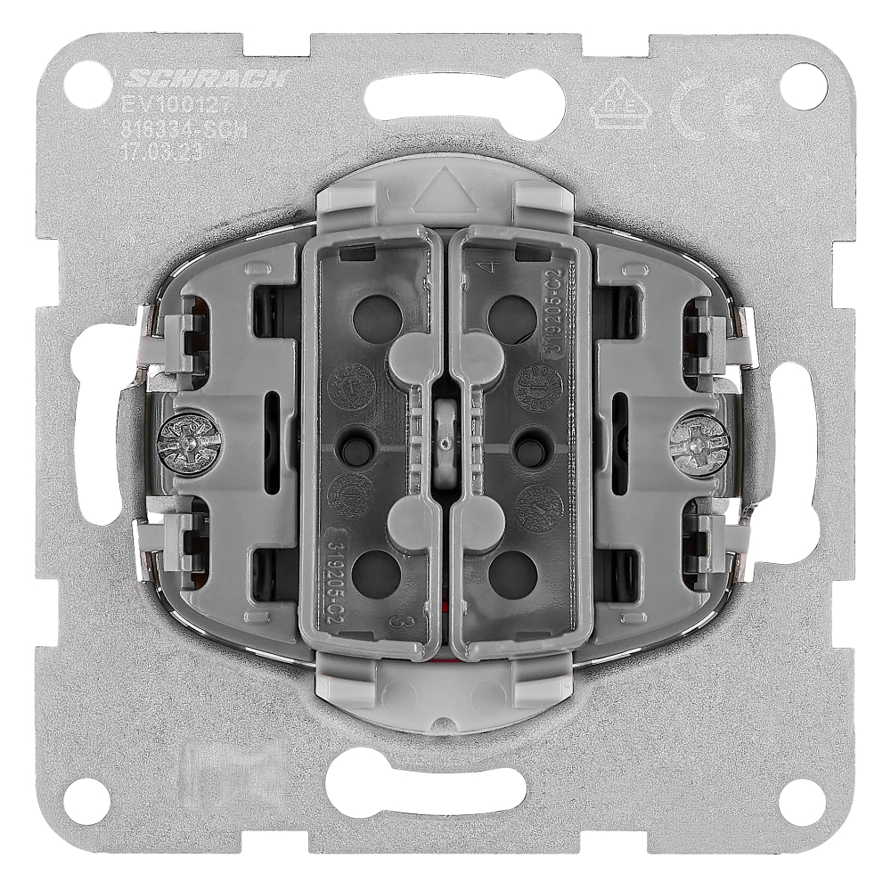 Insert &icirc;ntrerupător cu revenire jaluzele, cleme elastice