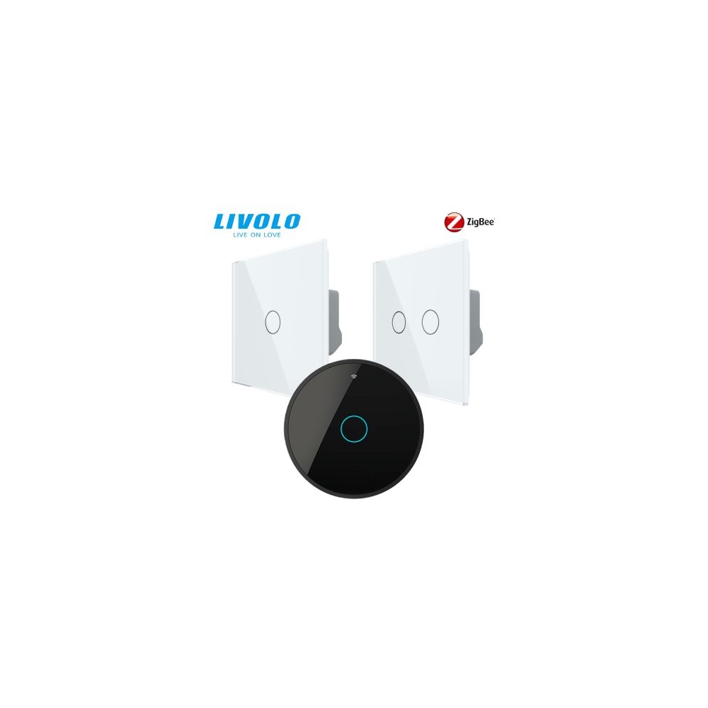 Intrerupatoare simplu + dublu wireless Zigbee generatia noua + hub Zigbee, control de pe smartphone