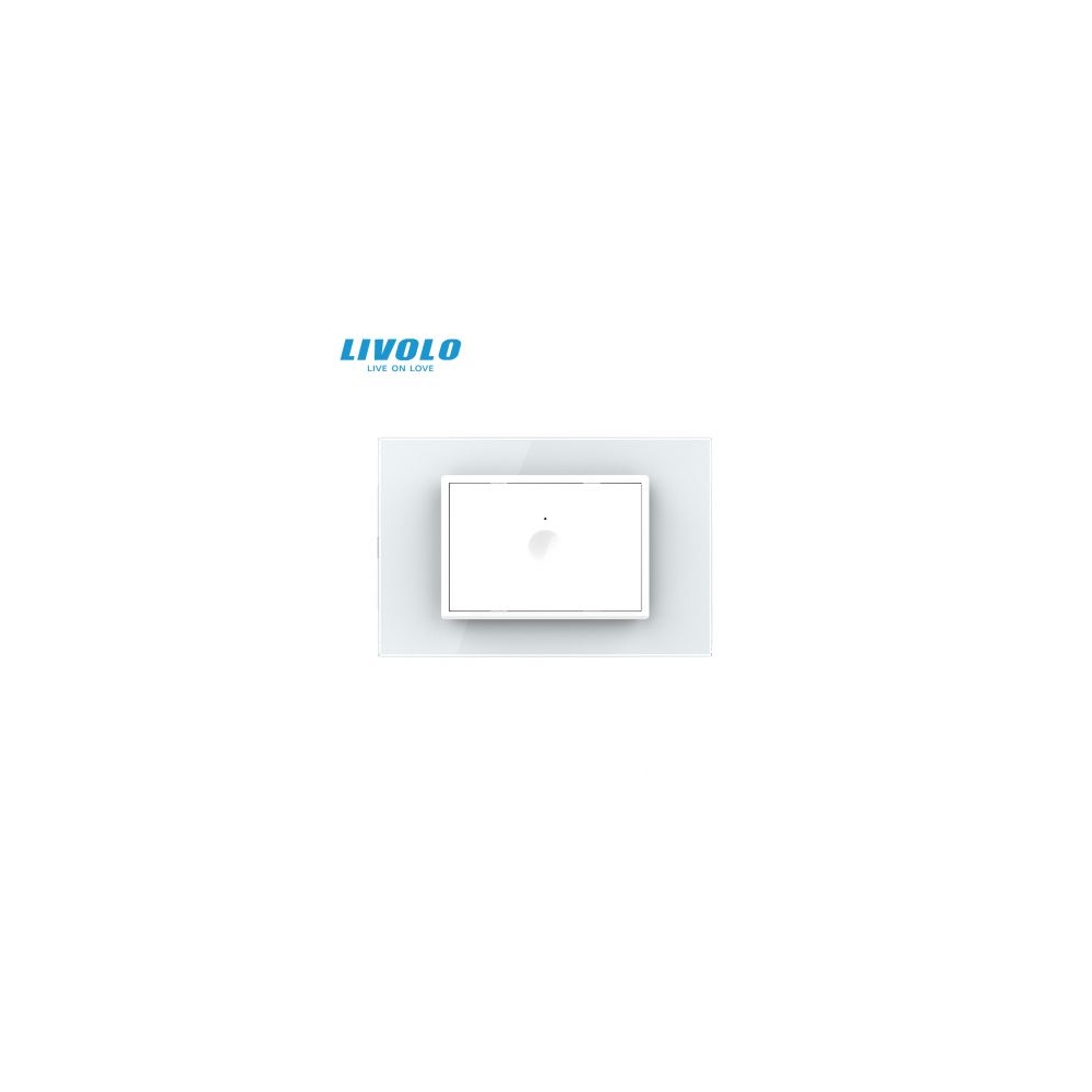 Intrerupator simplu tactil, control telecomanda RF, standard italian, cu rama sticla, 3M