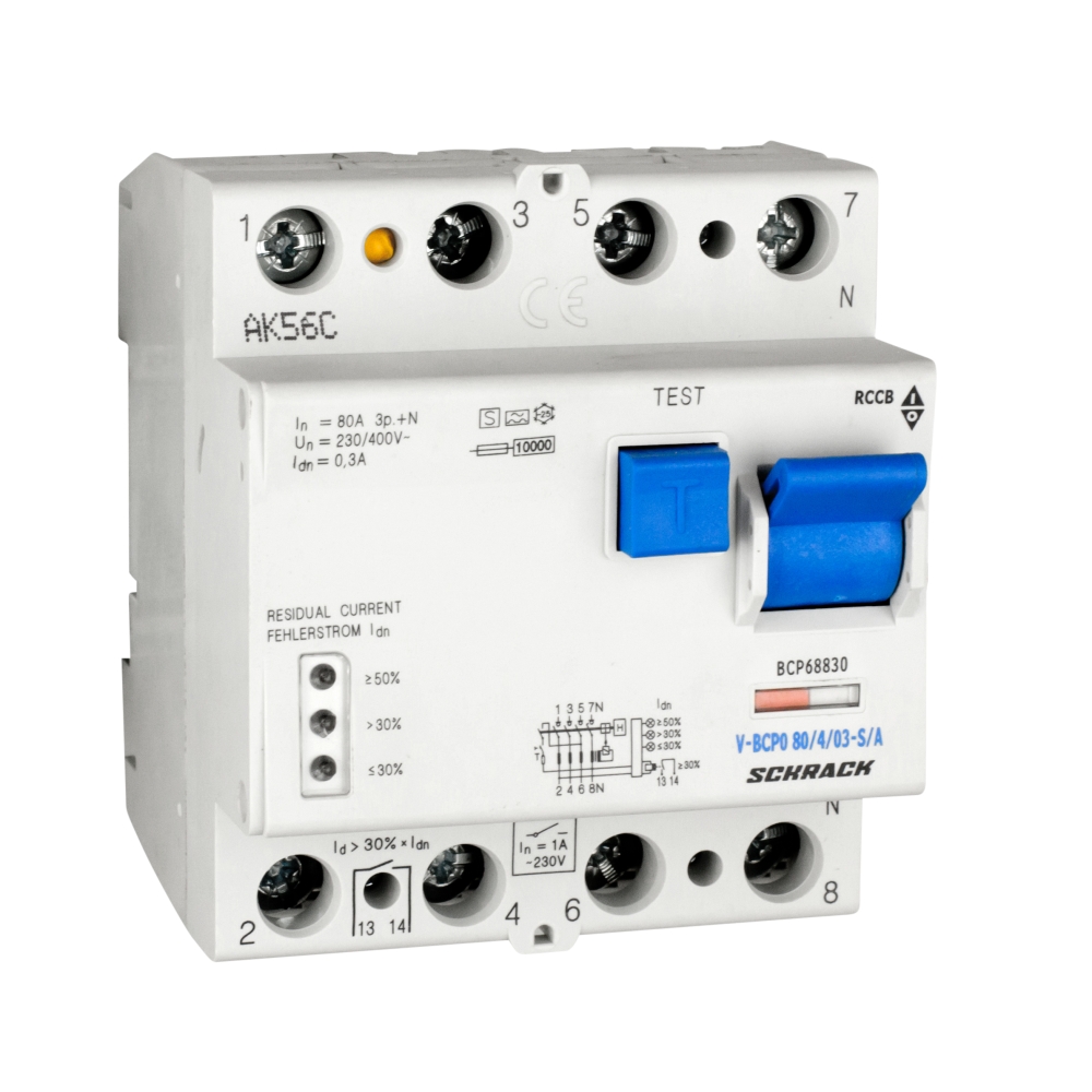 Intreruptor dif.PRIORI 80A, 4-poli, 300mA, vsf, S, tip A