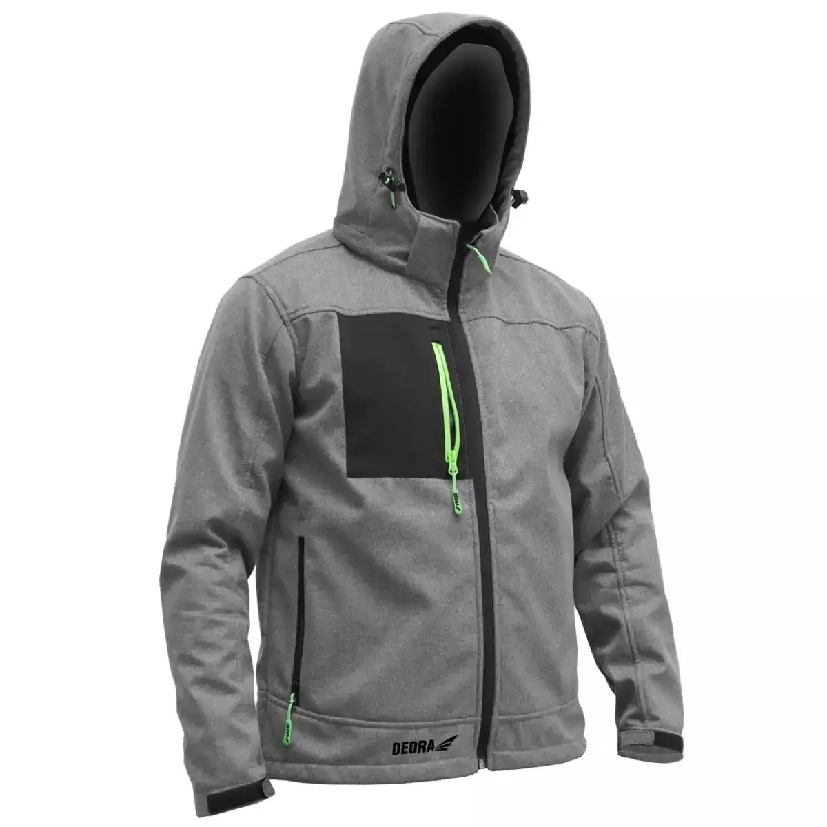 Jacheta softshell cu glugă, marime:m, 96% poliester+4%elastan