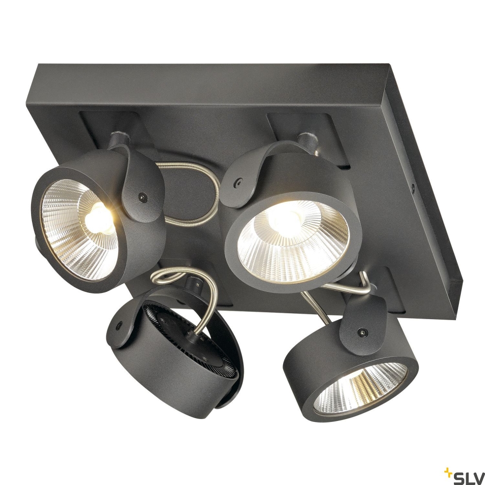 KALU LED 4,sq,3000K,60&deg;negrulampa plafon/perete