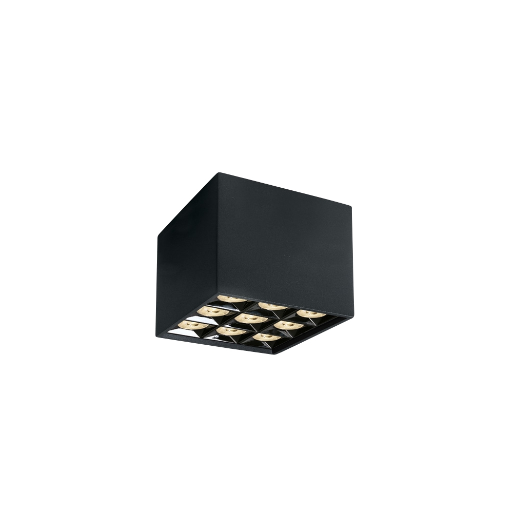 Kiko Square F LED 30W 2400lm 3000K 38&deg; 220-240V IP20 negru