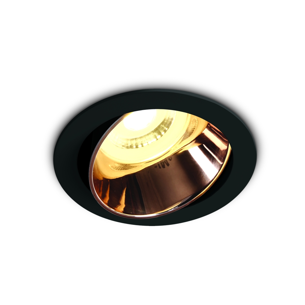 Krogo-R 10W MR16 GU10 IP20 negru cu copper reflector